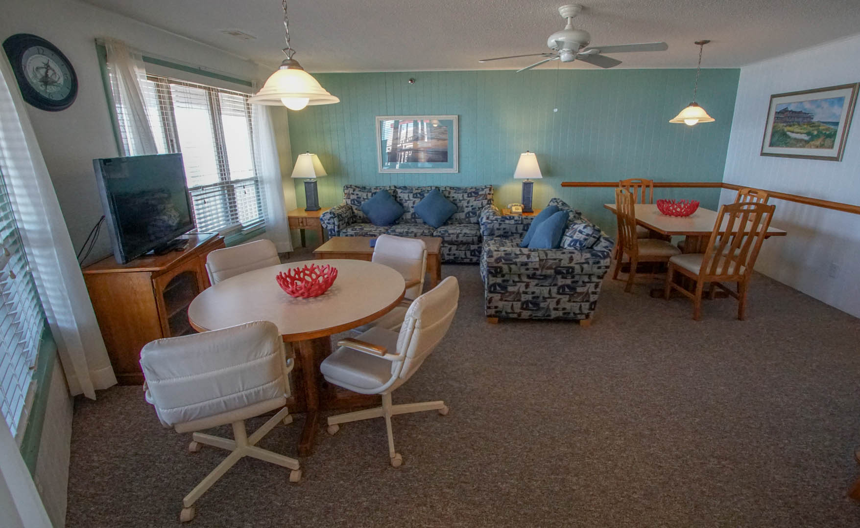 A quaint living room area at VRI's Outer Banks Beach Club in North Carolina.